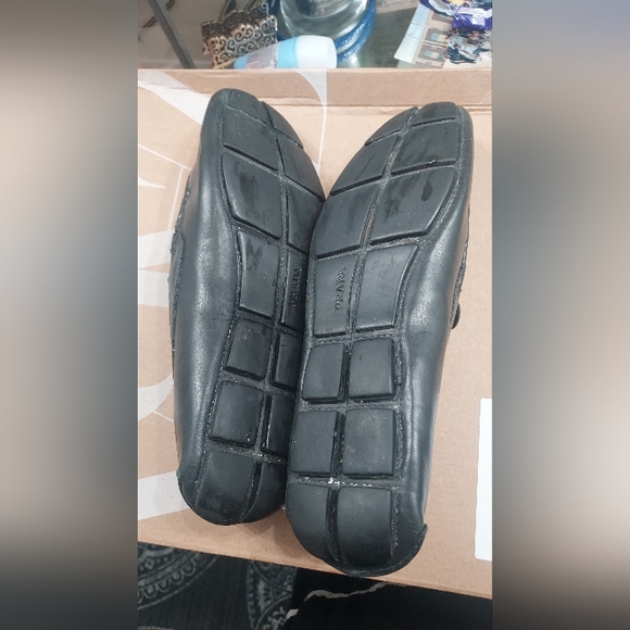 Prada Black Loafers Slip-On Minimalist Design - Picture 10 of 13